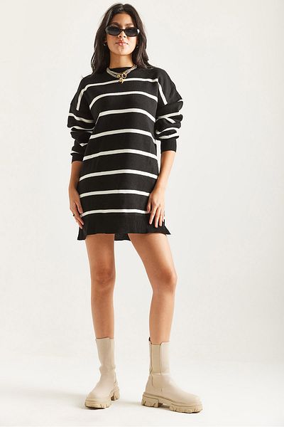 İKLİM LİFE Striped Knitwear Tunic