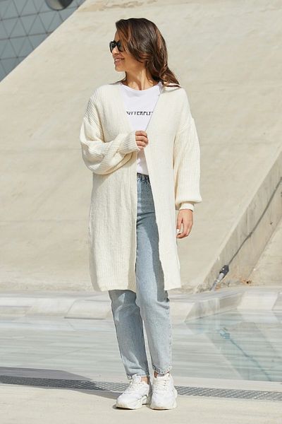binoi Ddnz 000030   Model Knitwear Cardigan