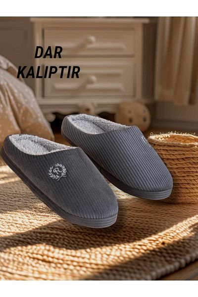 Behtah Kundura Κεντημένες βελούδινες ανδρικές κλειστές χειμερινές παντόφλες Casual παντόφλες εσωτερικού χώρου Πακέτο προίκας