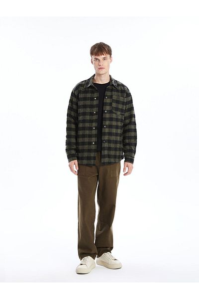 LC Waikiki Regular Fit Long Sleeve Plaid Men's Shirt Jacket