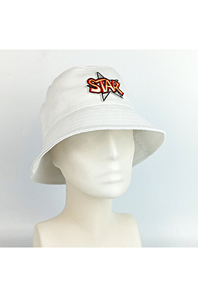 woodycord White Unisex Bucket Hat - Star