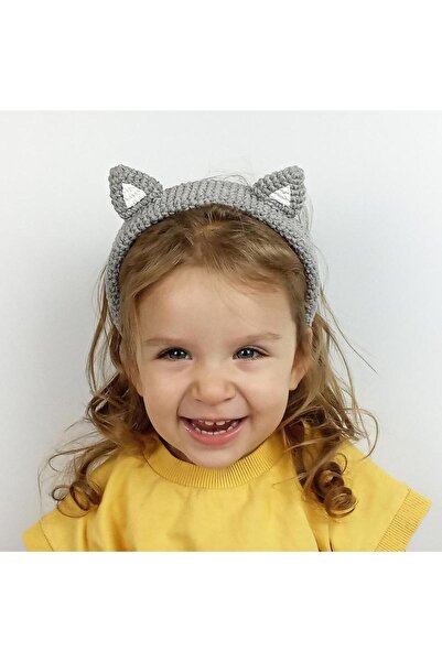 woodycord Coroană pentru fete și adolescenți tricotată manual, ureche de pisi...