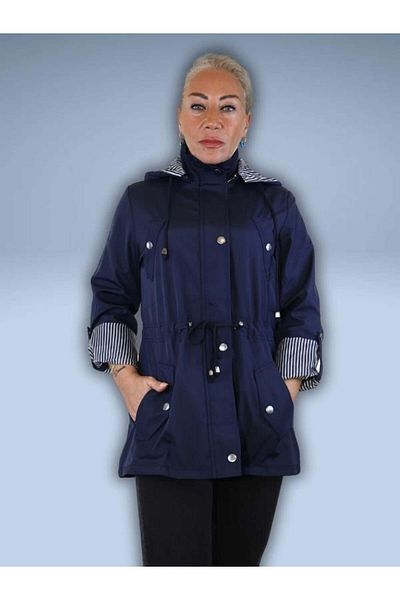 Xexese Hooded Seasonal Waterproof Trench Coat