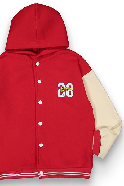 Harika KIDS Boy's 3 Thread Oversize Hooded College Jacket