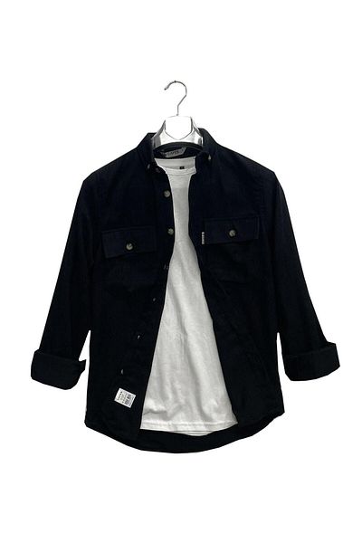 CLASSİCS MEN Ανδρικό βελούδινο πουκάμισο Cafes Long Sleeve Slim Fit-6969