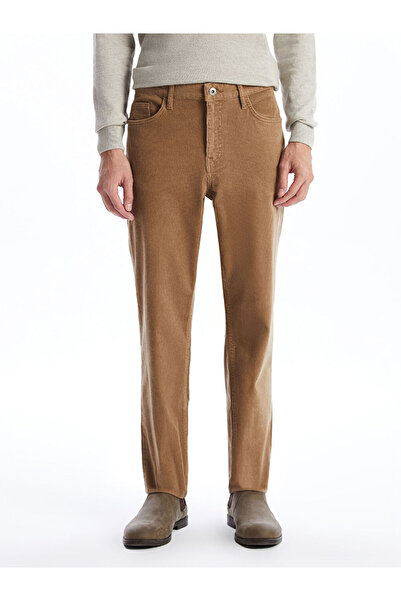 LC Waikiki Brown Standard Fit Velvet Men's Chino Pants