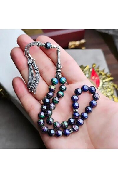 Damla his taşi tesbih 925 ayar gümüş tasarımlı işiğa göre renk degiştıren özel dogal taş kutulu