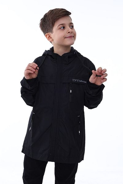 minitrends Waterproof Memory Fabric Inner Lined Boys' Hooded Raincoat