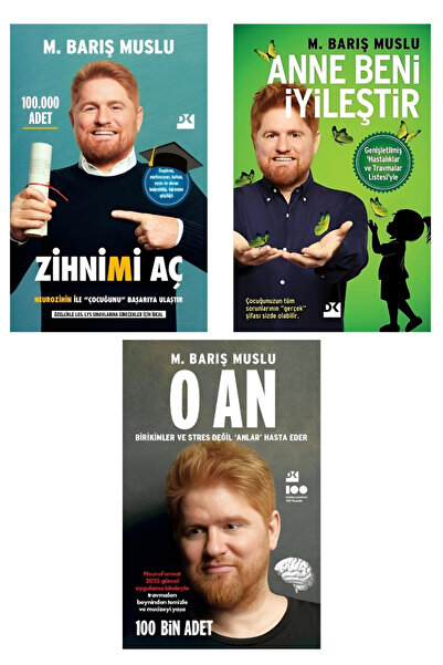 Doğan Kitap Zihnimi Aç+Anne Beni İyileştir+O An (Barış Muslu 3 Kitap Set)