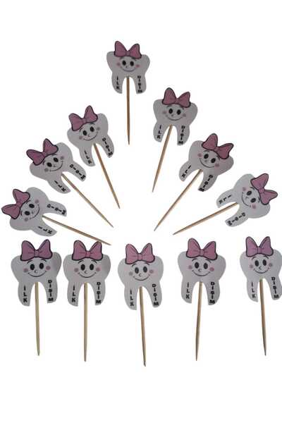 Büşra Süsleme DİŞ  BUĞDAYI PEMBE KÜRDAN PASTA SÜSÜ  15 Lİ