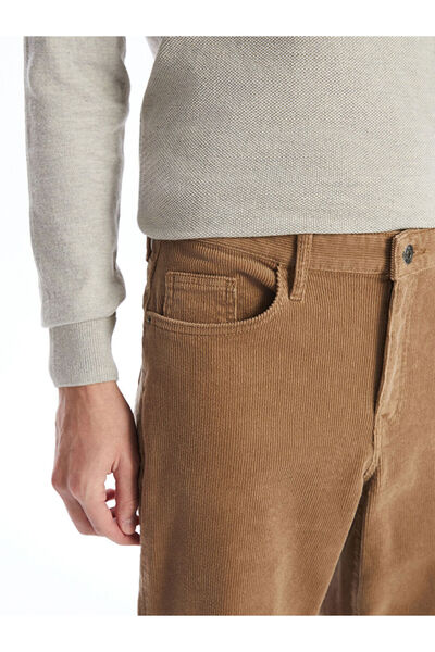 LC Waikiki Brown Standard Fit Velvet Men's Chino Pants