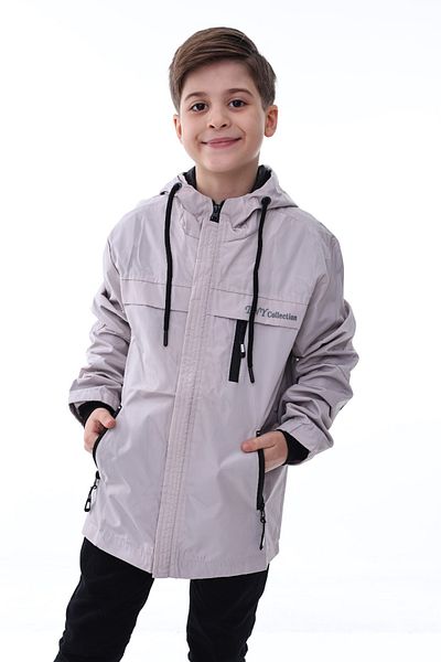 minikiss Quality Boy's Hooded Raincoat with Waterproof Fabric Inner Lining