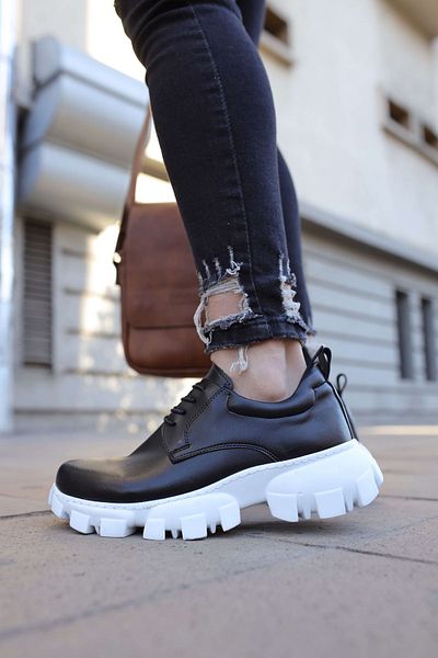 Chekich Men's Shoes Black White