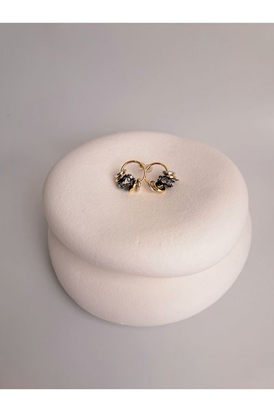 BHR AKSESUAR Gold Zircon Stone Earrings