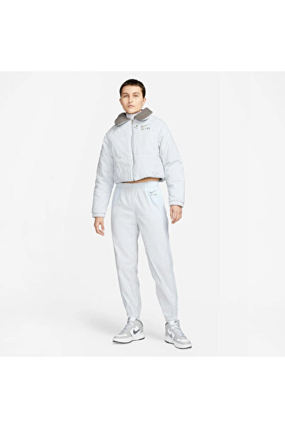 Nike Sportswear Air Cord Fleece High Rise Kadın Beyaz Eşofman Altı