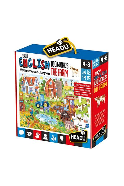 CARIOCA Headu Easy Englısh 100 Words Farm (4-8 Years)