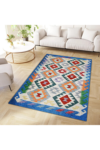 Rugs Modern Halı Asena Koleksiyonu Çok Renkli Geometrik Desenli Vintage Dekor...
