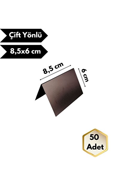 Global Türk Etichetă neagră ștergibilă pentru tablă 8,5x6 cm Etichetă decorat...
