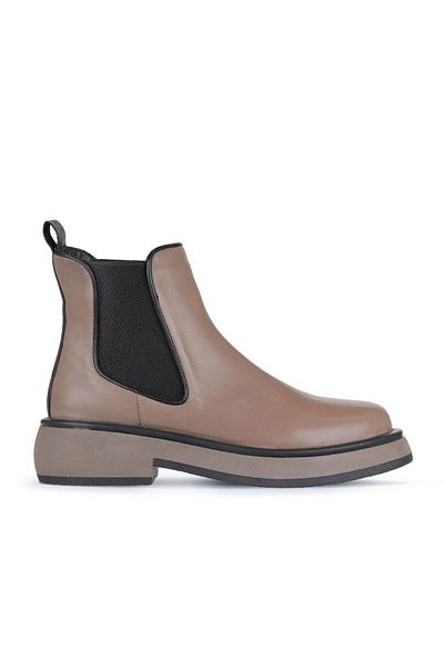 Bueno Shoes 01wz4501 Model Grey Mink Δερμάτινες Γυναικείες Μπότες