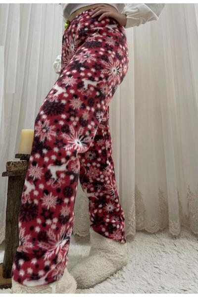 Betimoda Kadın Polar Pijama Altı Kışlık Lastikli Bel Tek Alt