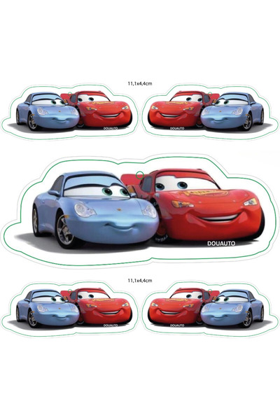 Douauto Şimşek Mcqueen ve Sally Tasarımlı Sakızlı Araç Kokusu Ve Dekoratif Ar...