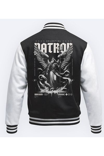 Edizen Boss Printed Oversize Premium Lined Bomber College Jacket 100% βαμβάκι