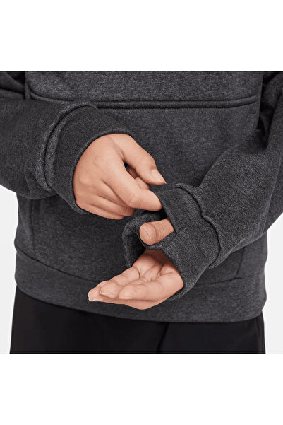 Nike Therma-Fit Çocuk Gri Kapüşonlu Sweatshirt