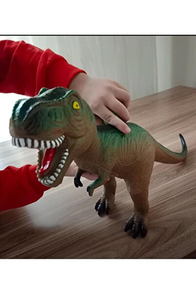 KİNKU KINKU Oyuncak Trex Dinazor Sesli Yumuşak Et Dolgu 50 Cm Oyuncak Dinazor...