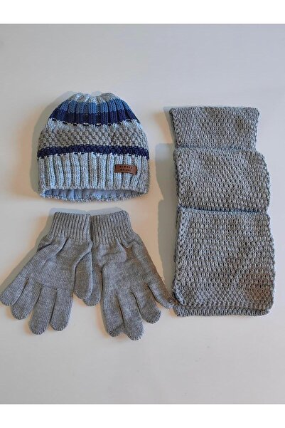 Kitti Men's Waiter Scarf Beret Glove 3-Piece Set - 9-15 Years Old Person 24180-09-021