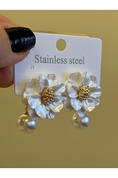 MioArt Flower Earrings with Pearls