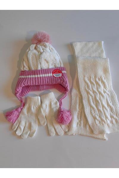 Kitti Kitti Girl's 3-Piece Scarf Beanie Gloves Set - 24170-07-008 4-8 Years