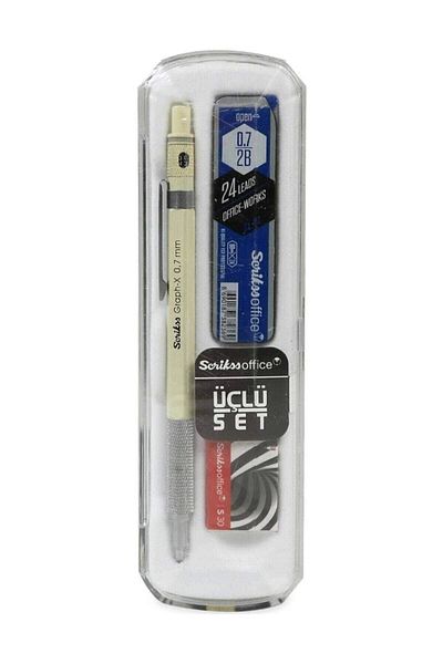 Scrikss Graph-x Metal 0.7 Mm Versatil Pencil Eraser Tip Set White
