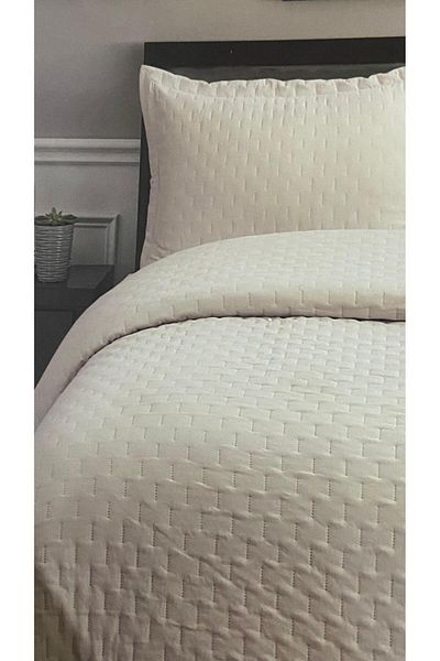 YGT Home Vera Double Velvet Bedspread Set Beige 240X260 |   Flywheel Pillow