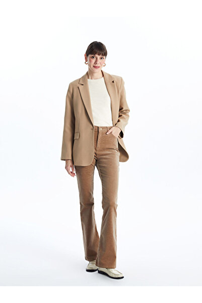 LC Waikiki Dar Fit İspanyol Paça Kadın Kadife Pantolon