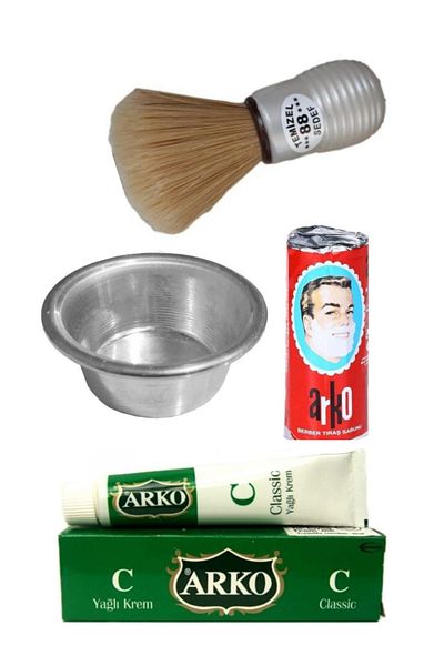 senbio Beard Shaving Set - Soap Brush and Bowl Design