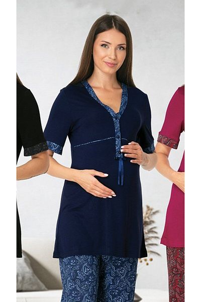 by İGP Cotton Maternity Maternity Patterned Pajamas Set
