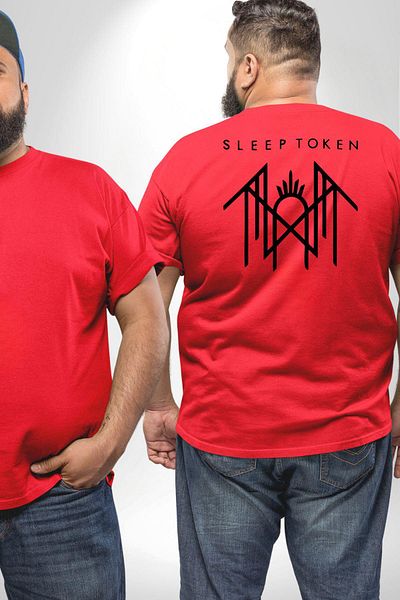 Angemiel Sleep Token - Red Plus Size Unisex T-Shirt, Back Printed