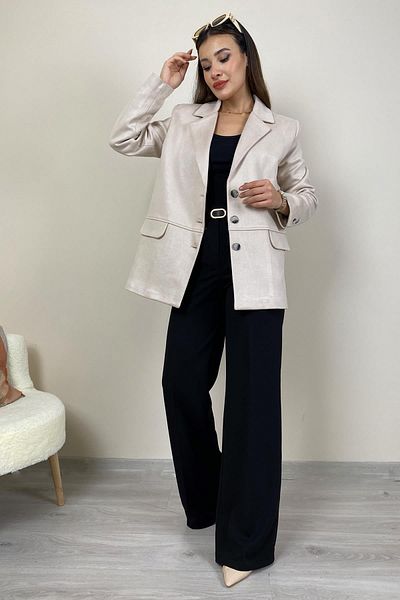 İstangül Butik Μπουφάν Premium Quality MSD Suede Blazer