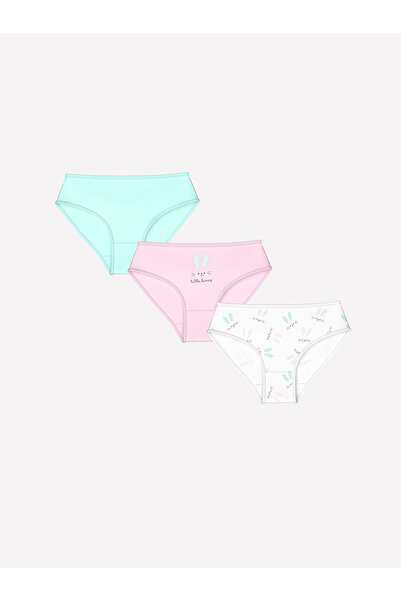 LC Waikiki Set of 3 Printed Panties for Girls