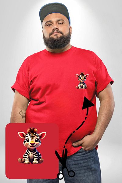 Angemiel Red Zebra Pattern - Plus Size Cute T-Shirt