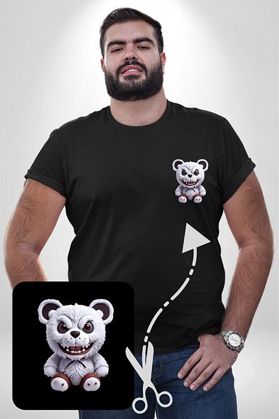 Angemiel تي شيرت نسائي أسود كبير الحجم بنمط الدب المخيف من Freddy
