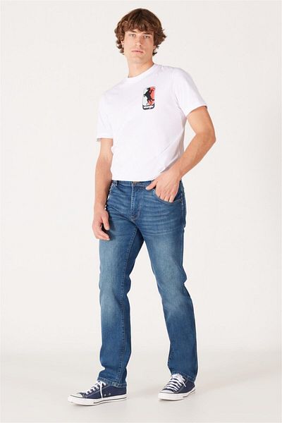 WRANGLER Texas Regular Fit Regular Cut Regular Waist Blue Stretch Jeans