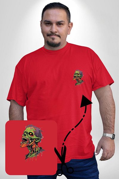 Angemiel Red Zombie Pattern - Large Size Women's T-Shirt
