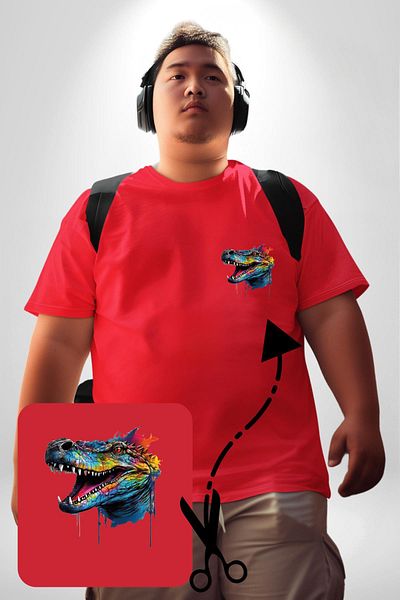 Angemiel Red Crocodile Pattern - Large Size Women's T-Shirt
