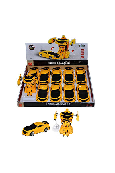 TOYFEST Car with Robot Yellow - 15 cm