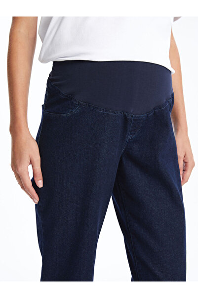 LC Waikiki Navy Blue Maternity Jeans with Belly Panel, Mom Fit
