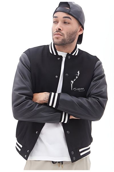 Edizen Ataturk Printed Unisex Premium Black Bomber Jacket - 100% βαμβάκι