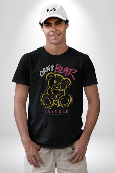 Angemiel Black Organic Printed Unisex T-Shirt - High Quality Combed Cotton