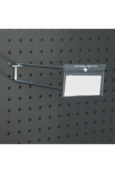 RafBurada 100 Adet Etiketli Delikli Panel Kancası - Aksesuar Kancası 25 Cm-2.5 Cm