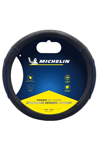 Michelin MC1003NAZ Premium Suni Deri Direksiyon Kılıfı MAVİ
